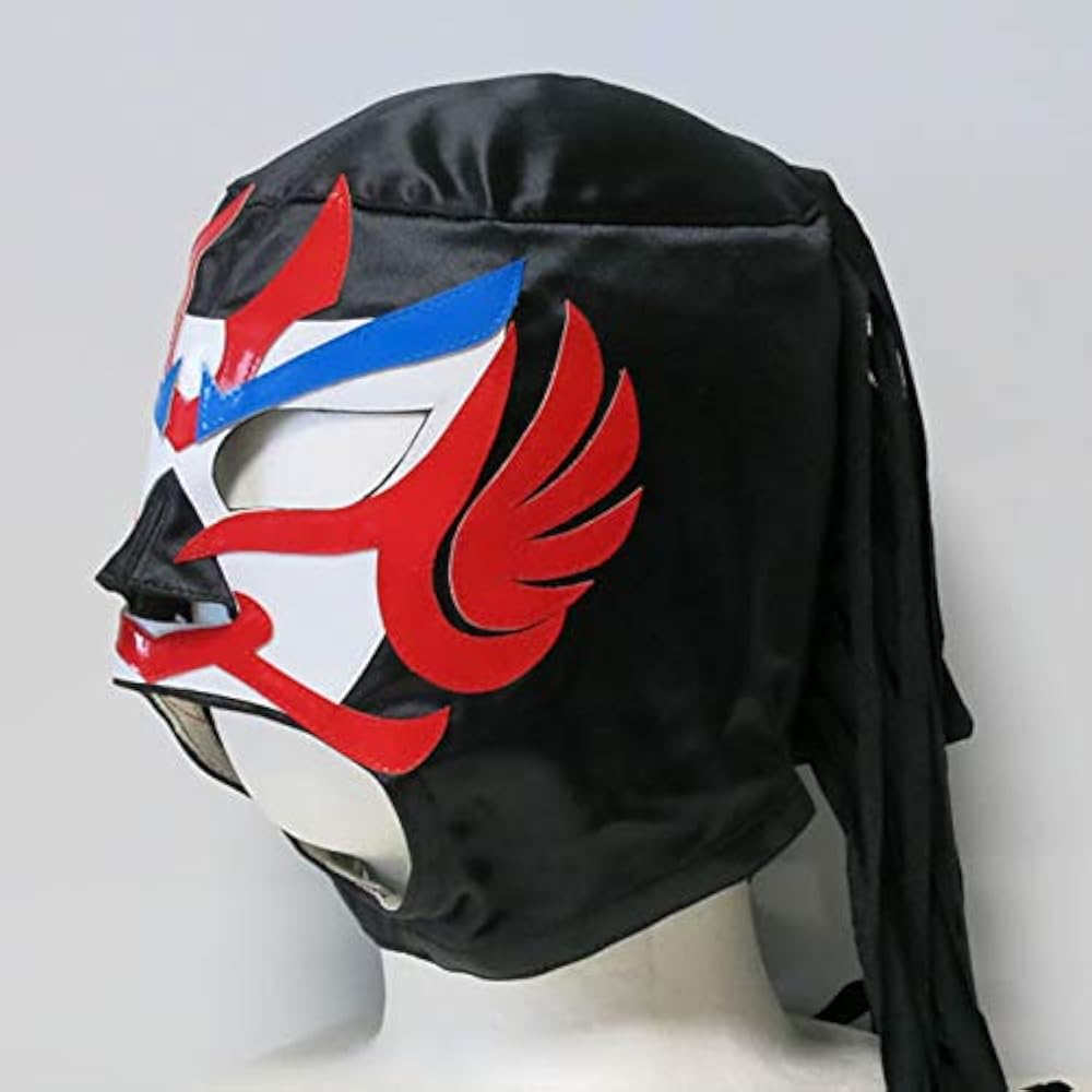 ▽プロレス マスク グレート・サスケ ハーフマスク チャック ▽プロレス マスク グレート・サスケ ハーフマスク チャック